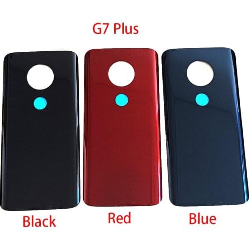 50Pcs Back Glass Replacement For Motorola Moto G7 Plus Battery Cover Rear Door Housing Case