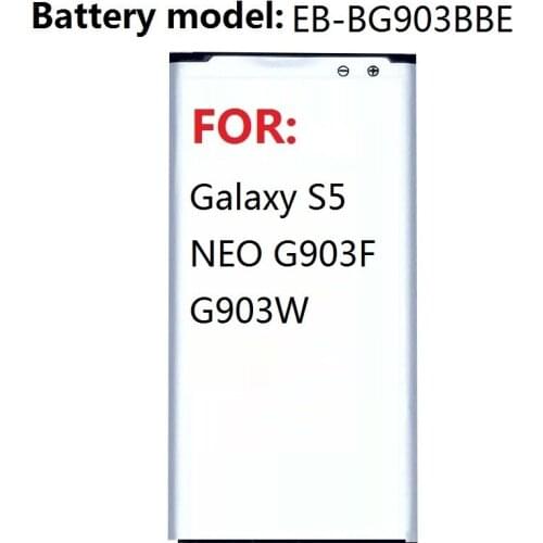 Replacement Battery EB-BG903BBE For Samsung Galaxy S5 NEO G903F G903W Authentic Phone Battery 2800mAh