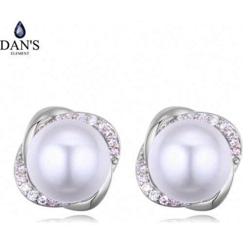 DANS 3 Colors Real Austrian crystals Stud earrings for women Earrings s New Sale Hot Round 128656