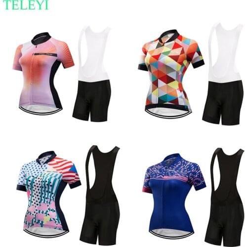 Women Cycling Jersey Set Summer Bicycle Clothing 2021 Bike Clothes Mtb Dress Maillot Bib Shorts GEL Body Suit Ladies Pants Kit