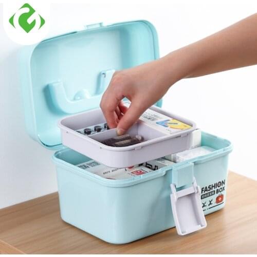 1PC Portable First Aid Kit Medicine Chest Holder Storage Box Outdoor Home Multi-layer Emergency Kits Cabinet Organizer Safety