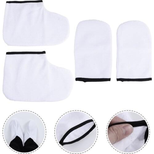 4pcs Paraffin Wax Mitts and Booties Heat Therapy Spa Foot and Hand Cover