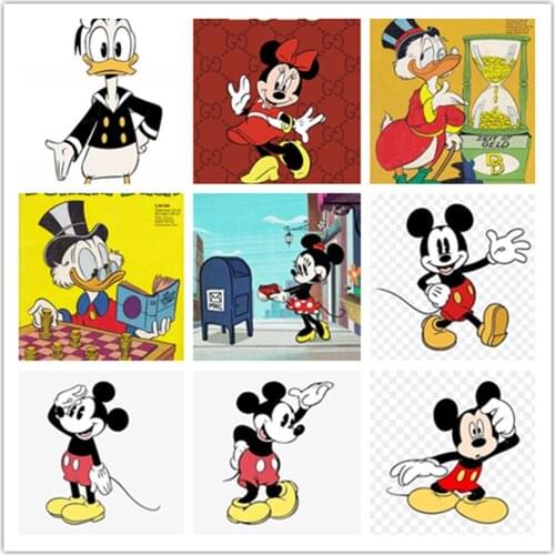 Disney Mickey Mouse and Donald Duck 5d Diamond Painting Cross Stitch Kits Mosaic Diy Home Decor