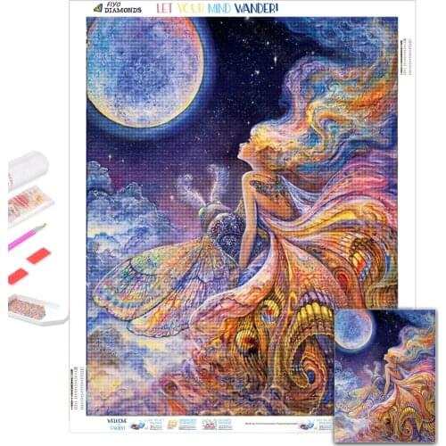 Diy Diamond Painting Magic Landscape Painting Ornaments Literary Nordic Style Full Set Diamonds Handmade Point Set Diamonds