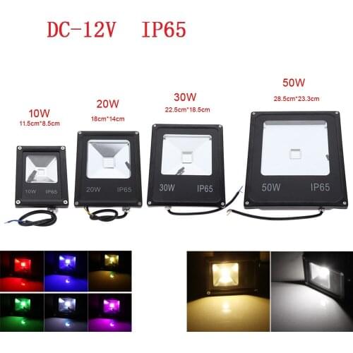 10pcs/lot DHL free ship DC-12V RGB led flood light Floodlights projectors 50w 30w 20w 10w tree reflector projector outdoor lamp