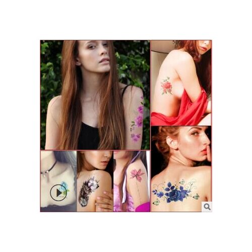 Flowers Tattoos Stickers Wedding Photo Mix Styles Cover Scar Water-proof Temporary Tattoos Tattoos & Body Art HA217