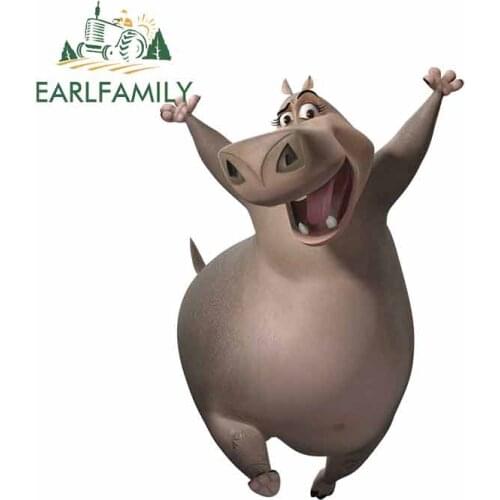 EARLFAMILY 13cm x 9.6cm For Madagascar Laptop Decals Auto Refrigerator Car Stickers Graffiti Occlusion Scratch Decoration