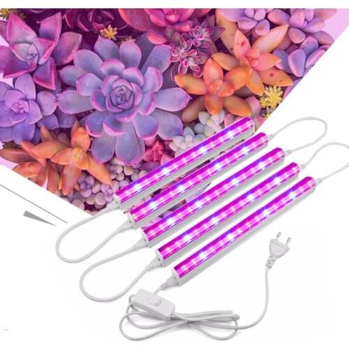 5pcs Grow Light For Plants 50W Full Spectrum Phyto Lamp Led Grow Light Strips For Indoor Seedlings Flower Growth Herbs Tent Box