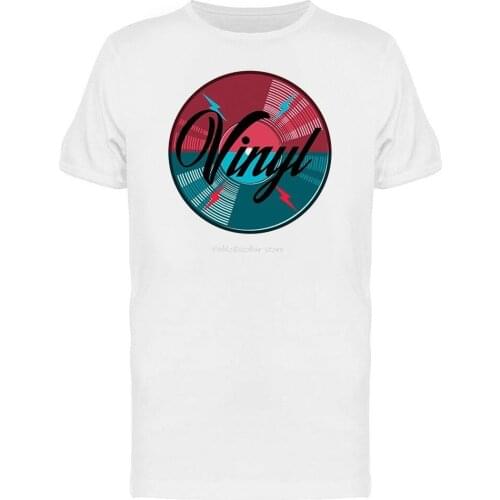 Retro Vinyl Music Graphic MenS Tee -Image By Free Shipping Tee Shirt men summer t-shirt brand tops