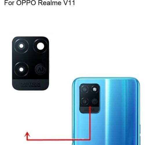 2PCS High quality For OPPO Realme V11 Back Rear Camera Glass Lens test good For OPPO Realme V 11 Replacement Parts