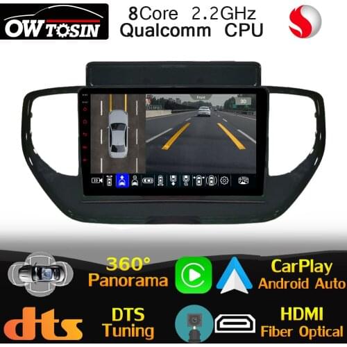 Qualcomm CPU Android Car Media For Hyundai Accent Verna Solaris 2020-2021 360 Panoramic Radio GPS HIFI WiFi CarPlay Optical HDMI