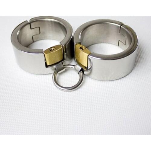 Metal Bondage Restraints Handcuffs for Sex Toy Fetish Stainless Steel Handcuffs Metal Adult Sex Game for Couples G7-6-43