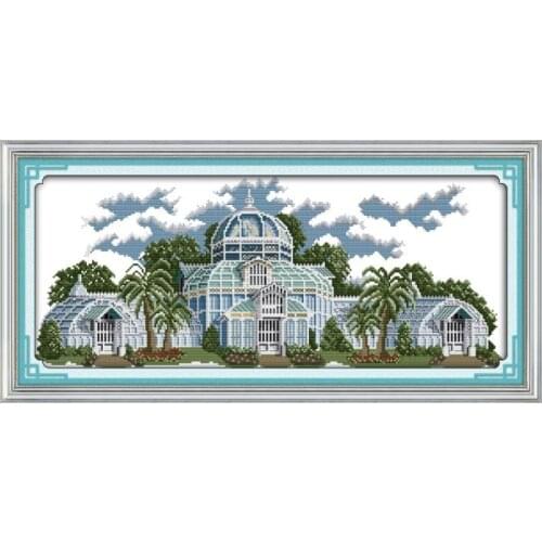 Crystal Palace cross stitch kit 14ct 11ct count printed canvas stitching embroidery DIY handmade needlework