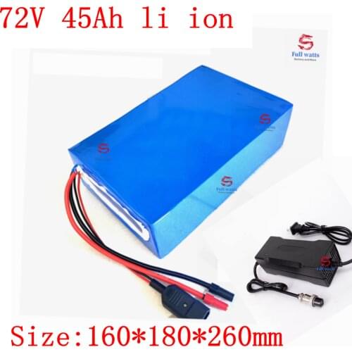 Customize 72v 45Ah li-ion battery lithium ion 50A BMS for 3500w 3000w Tricycle scooter bike Motorcycle inverter +10A charger