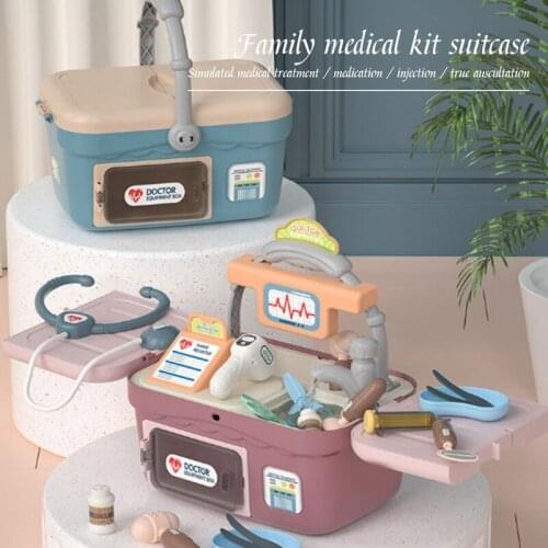 Portable Suitcase Kids Toys Set Simulation Family Equipment Box Pretend Play Educational Toys for Children