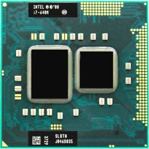 Intel Core i7 640M 2.8GHz Dual-Core 4M Processeur Socket G1 35W SLBTN