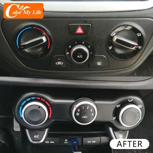 Color My Life for Hyundai Solaris 2017 - 2021 Air Conditioning Knob for Kia Rio K2 KX Cross AC Heat Control Switch Knobs