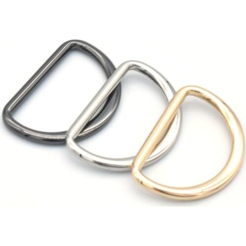 20mm Silver D Ring Slide Adjustable Buckles Hardware Purse Bag Handbag Clasp Leather Webbing Belt Strap Buckles