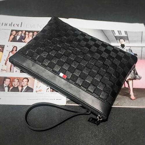 Yesetn Bag 092619 leisure handbag checker bag file bag wrist bag card bag