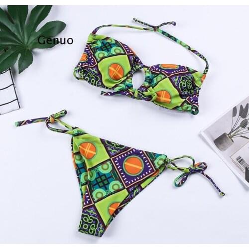 Top Sexy 2021 Printing Bikinis Set Womens Swimwear Solid Swimsuit Push Up Bikini Beach Cover-Up High Waist Pusch Lady