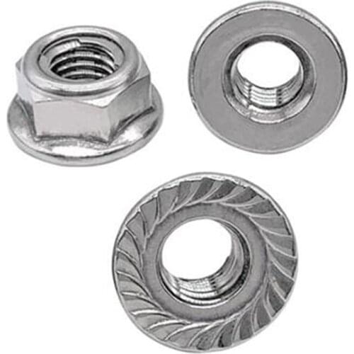 Wkooa Metal Lock Nuts Flange Stainless Steel 304