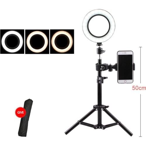 Fill Light Mobile Phone Bracket LED Ring Light Lighting Stand With 360-degree Rotatable Gimbal