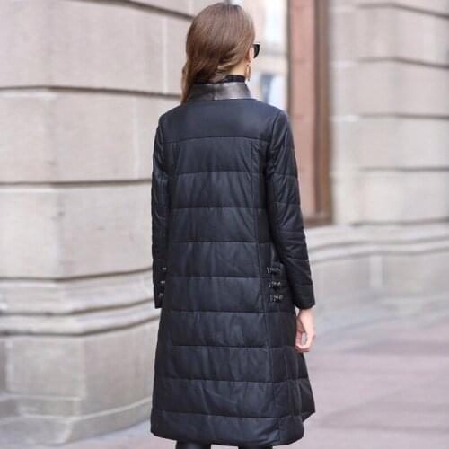 Vintage Jacket Women Winter Sheepskin Genuine Leather Jackets 2020 Womens Down Coat Plus Size Chaqueta Mujer S1232 YY426