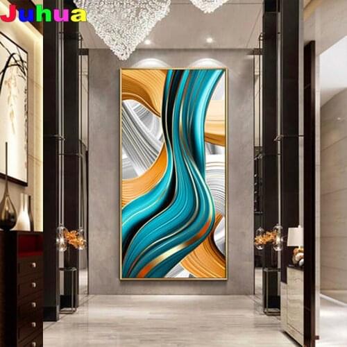 Gold art abstract full drill 5d Diy Diamond Painting mosaic Cross Stitch Diamond Embroidery nordic modern picture wall decor