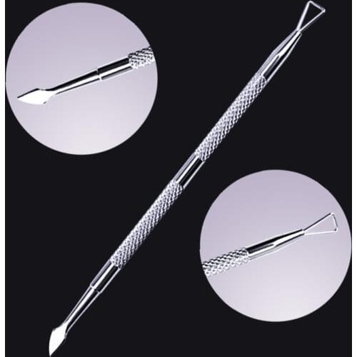 SUPWEE Double Head Stainless Steel Cuticle Nail Pusher Dead Skin Push Nail Gel Polish Remover Nail Art Manicure Tool