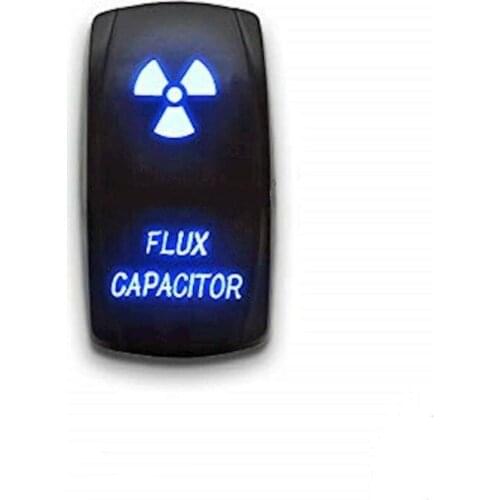12-24V Car FLUX CAPACITOR 12V 20A Toggle Rocker Switch Blue LED Light 5Pin ON OFF