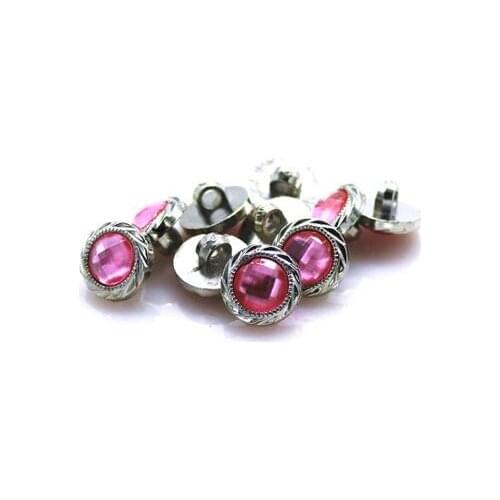 100pcs 12mm rose red Fashion Round Button Pearl Buttons Sew On Clothing DIY Handmade button