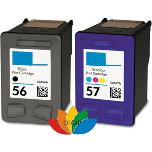 2x Compatible HP56 / HP57 Ink Cartridges For HP DESKJET 5652, 5655, 5850, 9600, 9650, 9670, 9680 Printer
