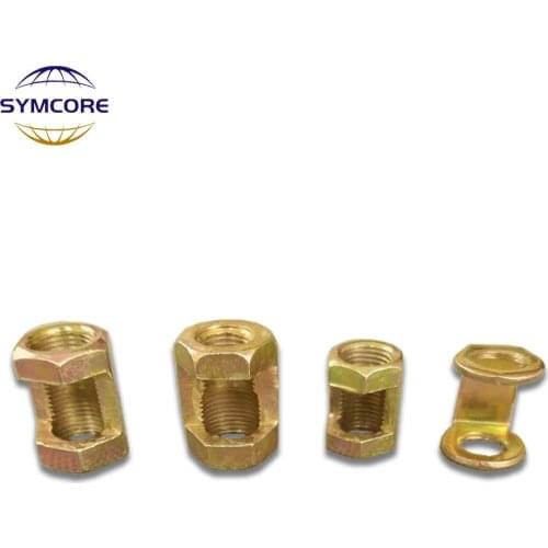 5pcs M10 M12 M16 M20 Hexagonal Nut Fastening Thread Rod Hollow Tube Connector Opening Nut Tooth Opening At The Middle