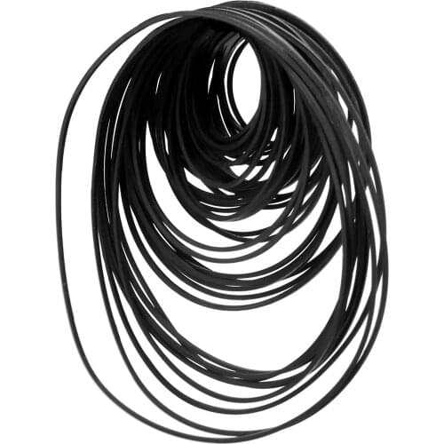 60pcs 40-130mm Mix Cassette Tape Machine Repair Belts Assorted Common Flat Rubber Belt for Recorders Walkman CD DVD Drive