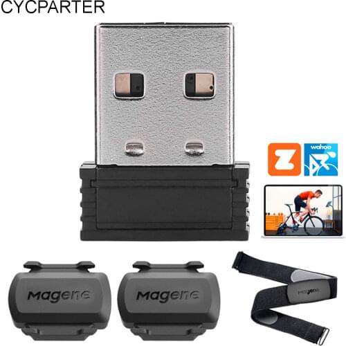 ANT+ USB Stick Adapter USB ANT+ Transmitter Sensor Trainer ANT+ Receiver Bike trainer For Garmin Zwift Wahoo Bkool Cycling Games
