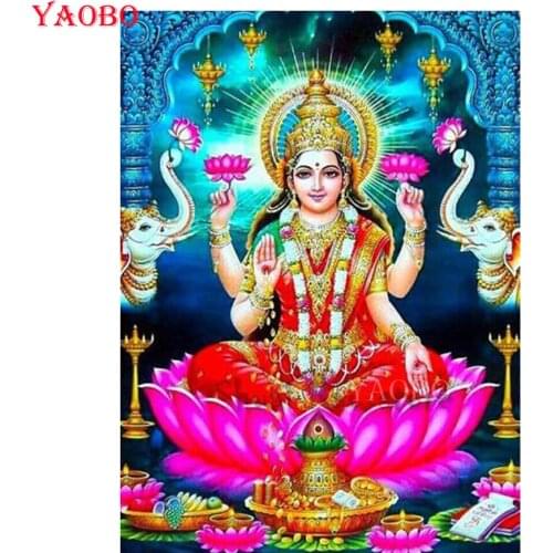 Goddess Lakshmi 5d diamond embroidery square/round diamond painting cross stitch kit mosaic diamond picture of rhinestones decor