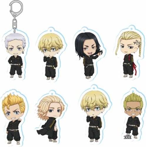 Anime Tokyo Revengers Sano Manjirō Hanagaki Takemichi Pendant Acrylic Keychain Bag Charm Keyring Cosplay Cartoon Christmas Gifts