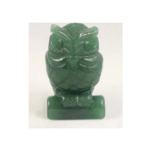 Free Shipping Green Jade carve Owl statue Hand Carved Owl,Gemstone statue pendant