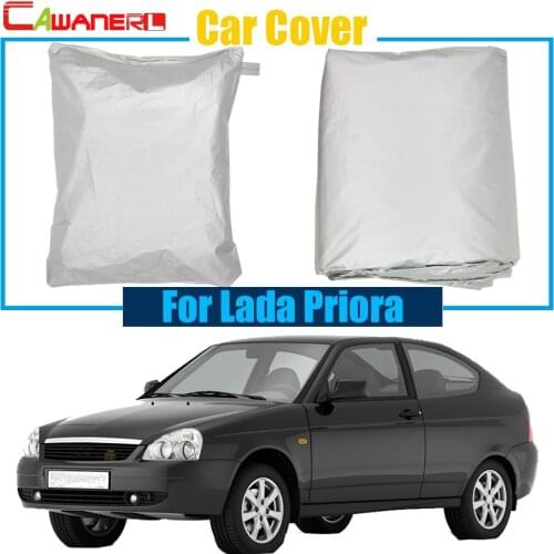 Cawanerl Full Auto Car Cover Anti UV Sun Rain Snow Resistant Cover Dustproof For Lada Priora