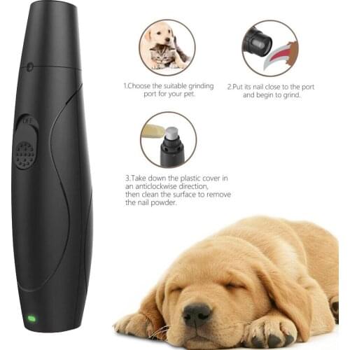 Professional Electric Dog Nail Grinder Portable USB Rechargeable Pet Paw Painless Grooming Trimming for Pets Claw Nail Clipper