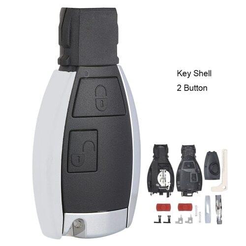 KEYECU Upgraded Remote Smart 2 Button Fob Key Shell For MB Mercedes Benz CLS C E S W124 W202