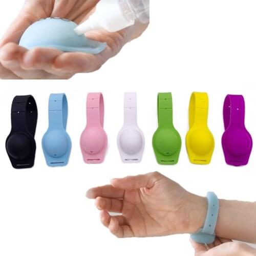 Reusable Wristbands Hand Sanitizer Bracelet Silica Gel Wearable hydroalcoholic gel Dispenser Portable hand sanitizer holder