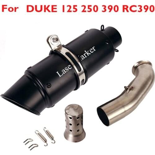 Motorcycle for DUKE 390 250 125 Exhaust Tip Silencer Muffler Escape Middle Mid LInk Tube for KTM DUKE 125 250 390 RC 2017-2020