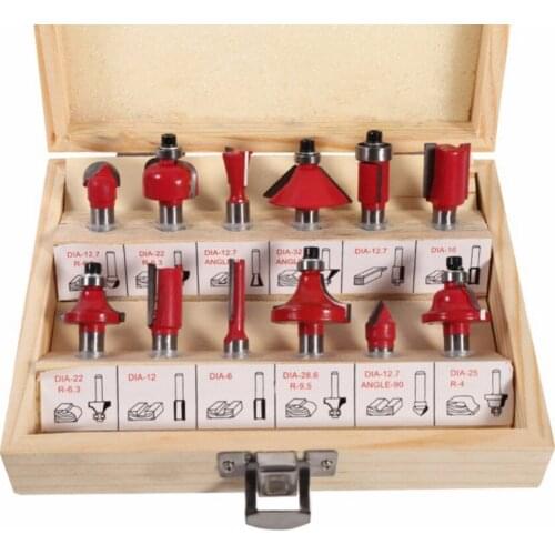 1/4 inch 1/2 inch Shank Milling Cutter Router Bit Set Carbide Shank Mill Woodworking Trimming Engraving Carving Cutting Tools