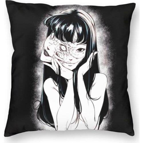 Junji Ito Pillow Cover Home Decor Japanese Horror Cushion Cover Throw Pillow for Living Room Polyester Double-sided Printing