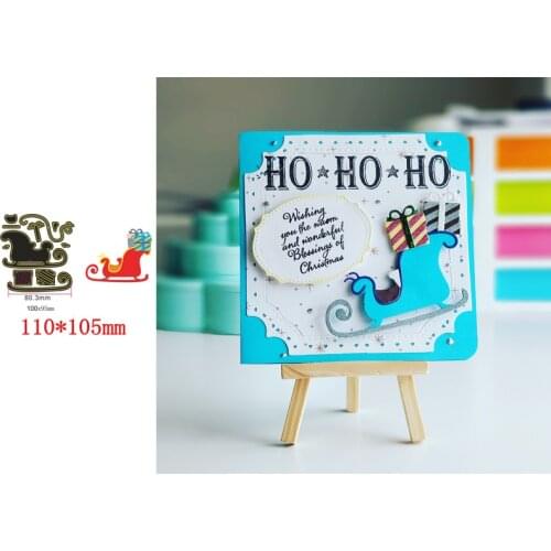 New Design Hot Sell Christmas Sleigh Gift Box Metal Cutting Dies Scrapbooking Paper DIY Cards Crafts Embossing Die Cuts New 2019