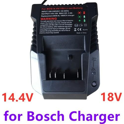 Upgrade 3A Li-ion Battery Charger for Bosch 14.4V 18V Battery BAT609G BAT618 BAT618G BAT609 Charger AL1860CV AL1814CV AL1820CV