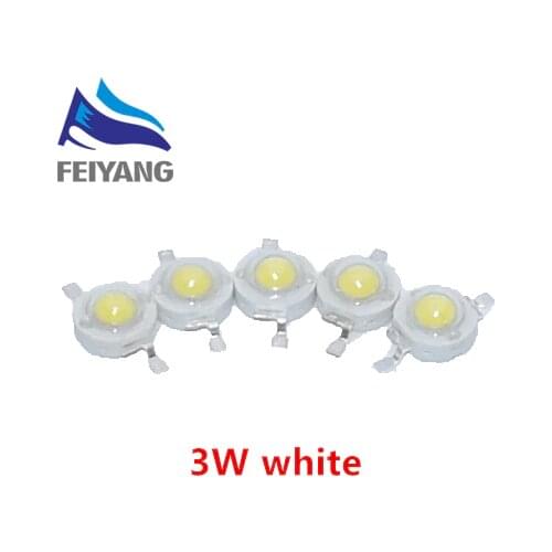 200Pcs/Lot Real Original Epistar Chip 3W White/warm white/red/yellow/blue/green LED Bulb Diodes Lamp Beads