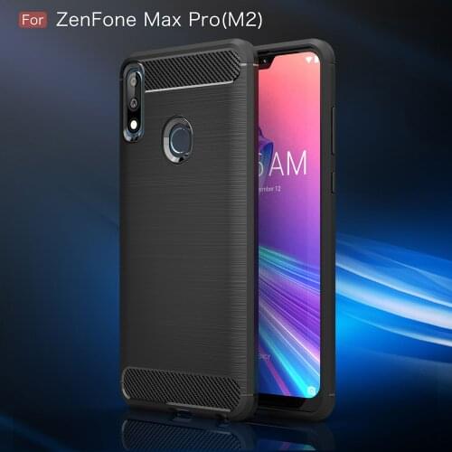 Luxury Carbon Fiber Shockproof Case For Asus Zenfone Max Pro M1 M2 ZB601KL ZB602KL ZB631KL ZB633KL Soft TPU Silicone Back Cover