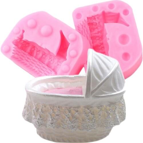 DIY Sugarcraft Baby Carriage Silicone Mold Fondant Mold Cake Decorating Tools Chocolate Candy Gumpaste Moulds